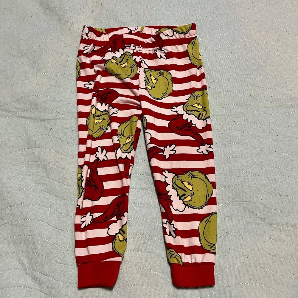 Dr. Seuss‎ The Grinch 2T Pajama Pants Toddler Unisex Striped